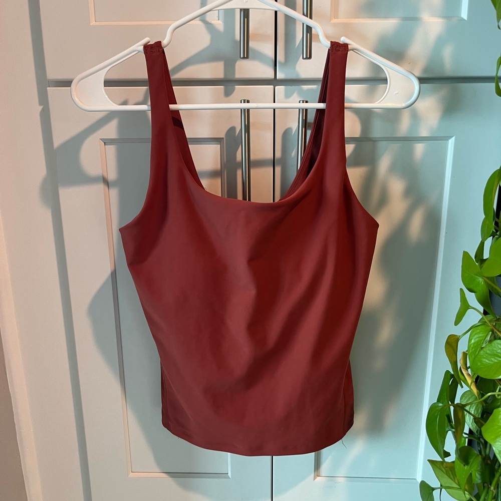 Old Navy Active Scoop Neck Tank Top Rust Medium